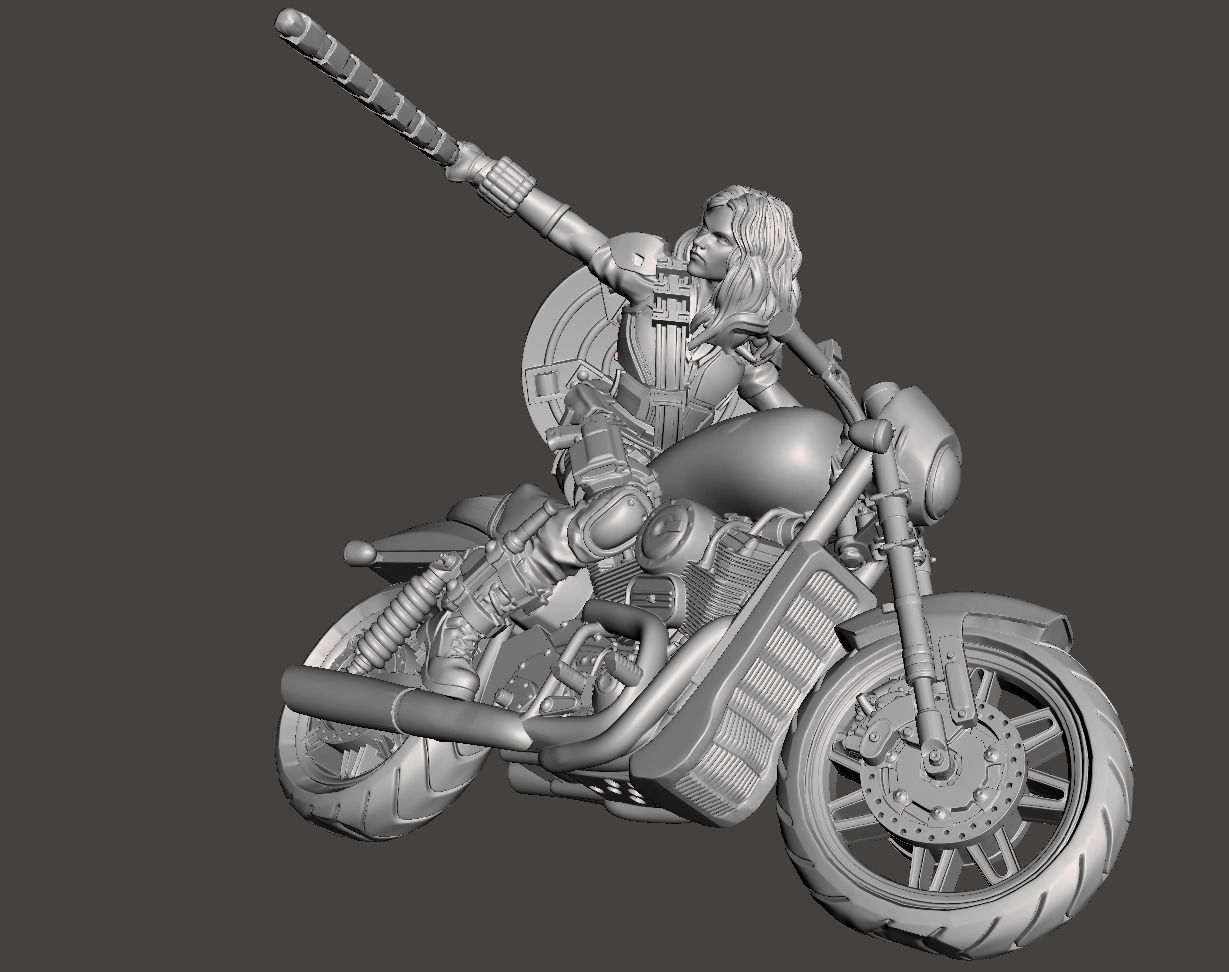 Scarlet 3d model STL on Bike with supports print ready 3D print model_1