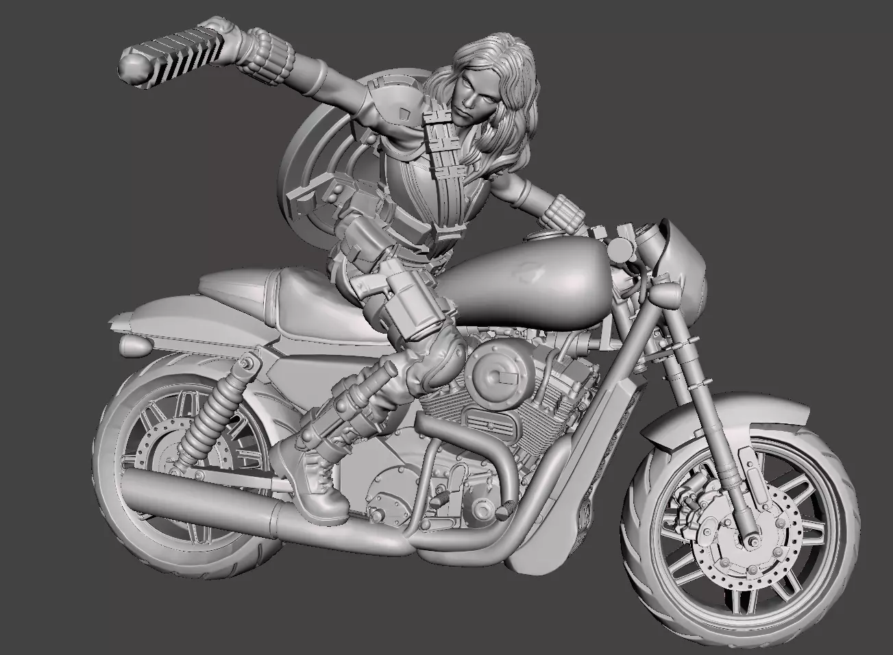 Scarlet 3d model STL on Bike with supports print ready 3D print model_0