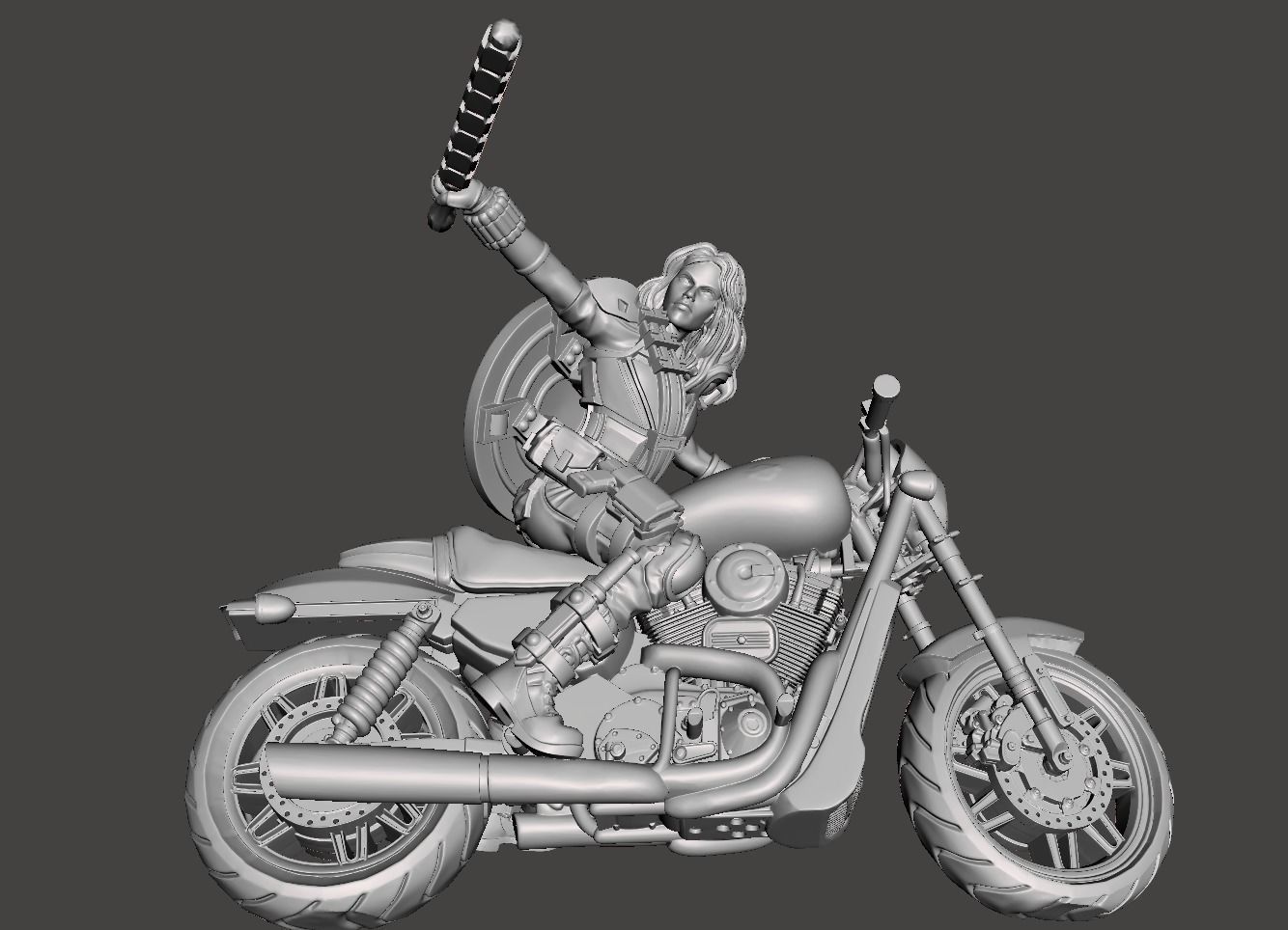 Scarlet 3d model STL on Bike with supports print ready 3D print model_5
