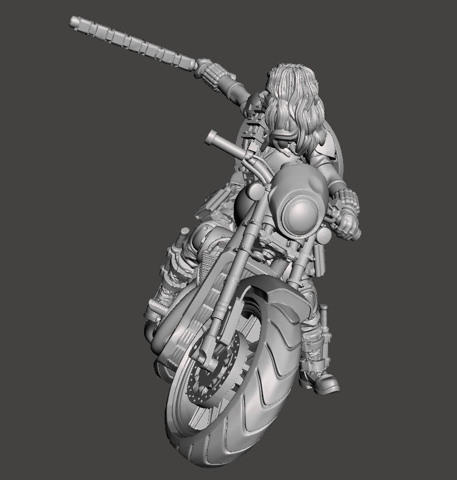 Scarlet 3d model STL on Bike with supports print ready 3D print model_2
