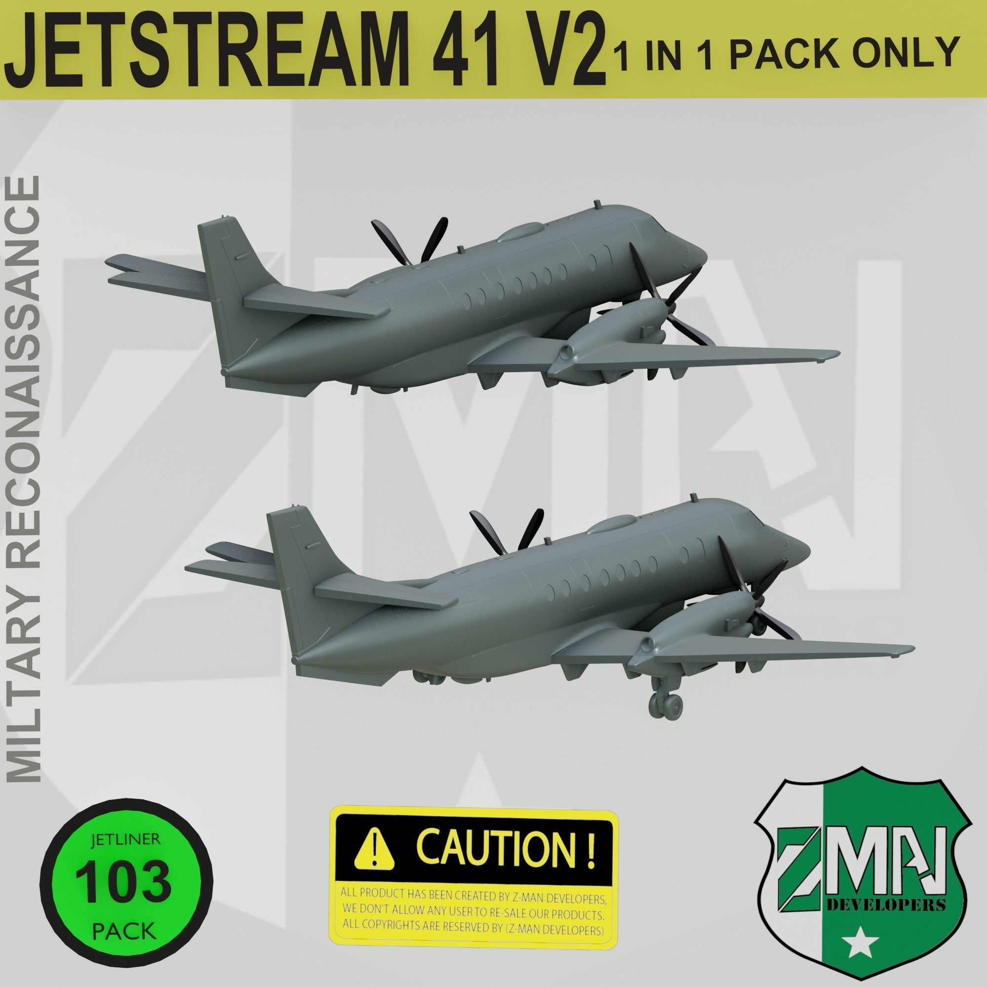 BAE JETSTREAM 41 V2 3D print model_2