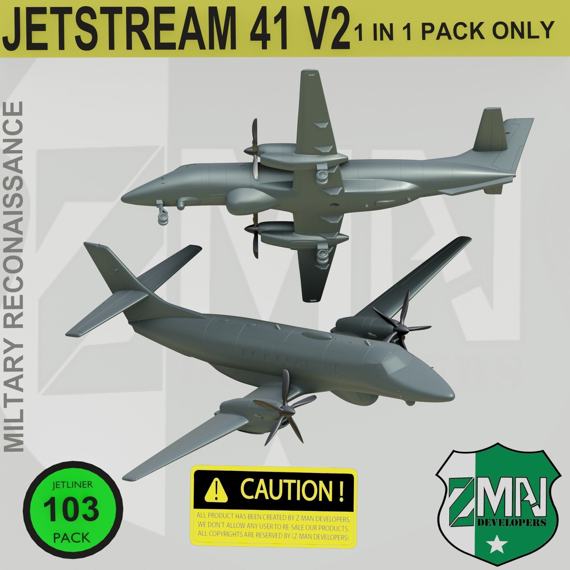 BAE JETSTREAM 41 V2 3D print model_3