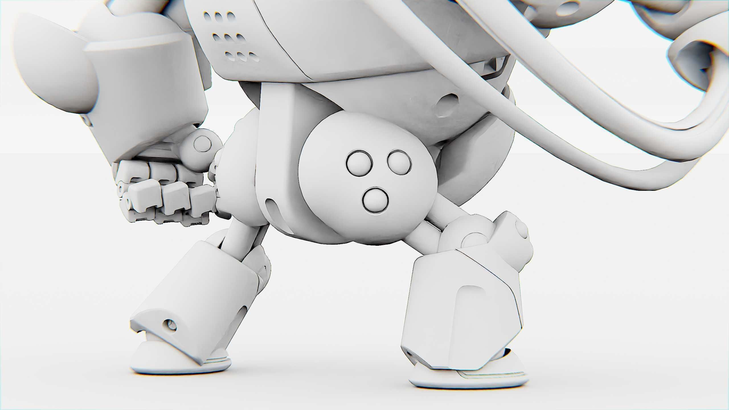 MILITARY BOT SF-500 Rigged for Unreal Engine - Unity - MIXAMO  3D model_34