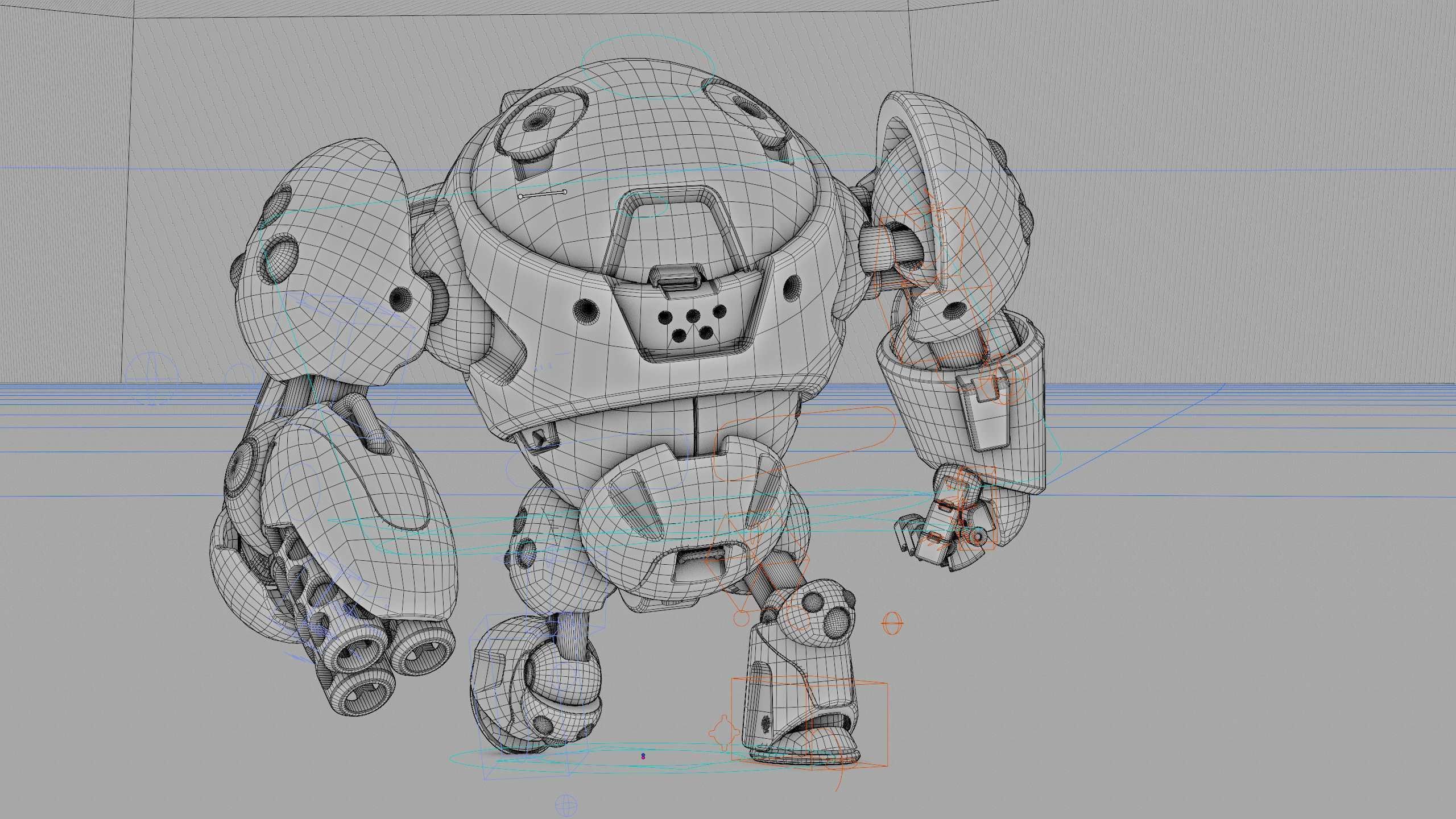 MILITARY BOT SF-500 Rigged for Unreal Engine - Unity - MIXAMO  3D model_42