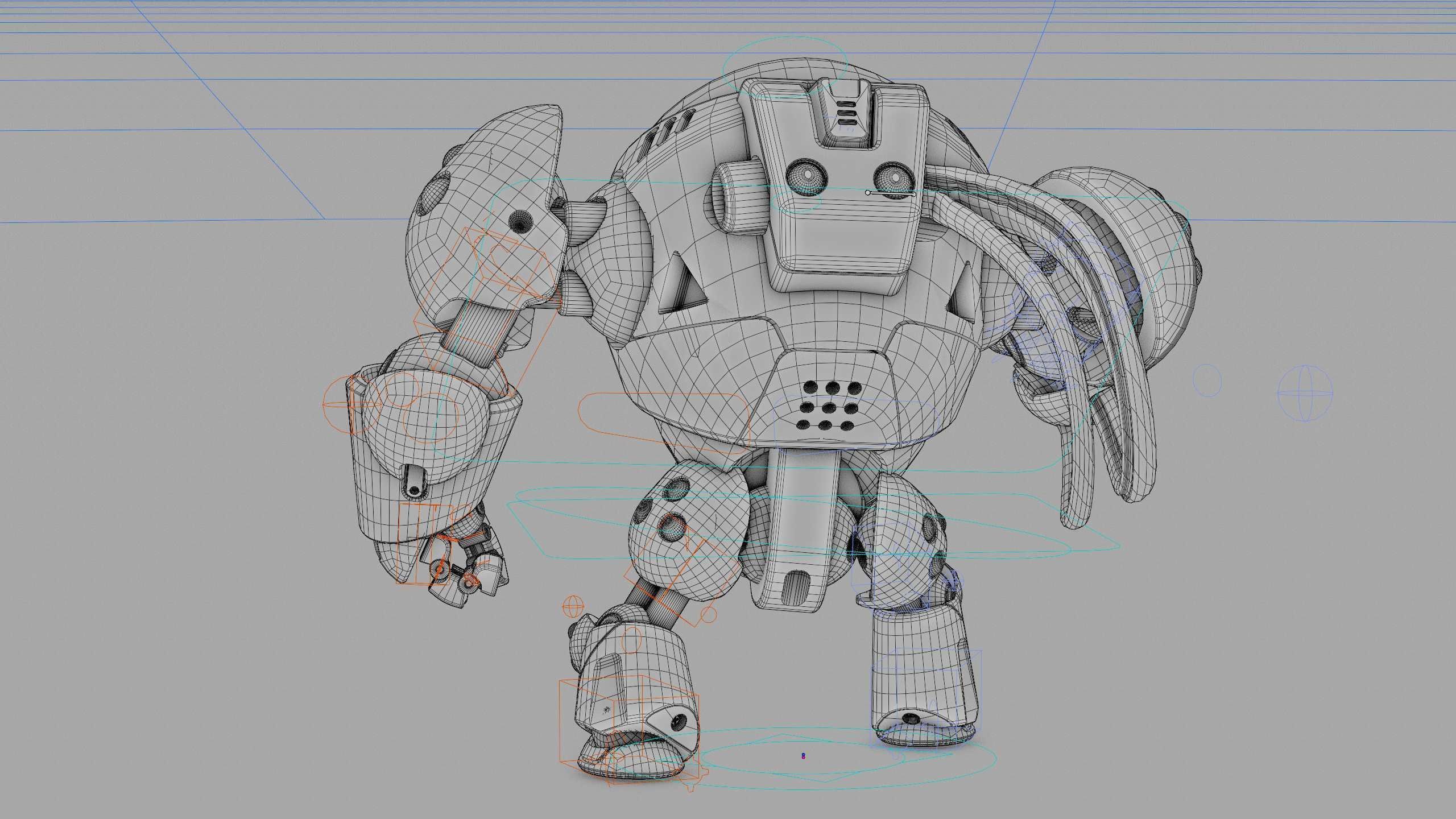MILITARY BOT SF-500 Rigged for Unreal Engine - Unity - MIXAMO  3D model_41