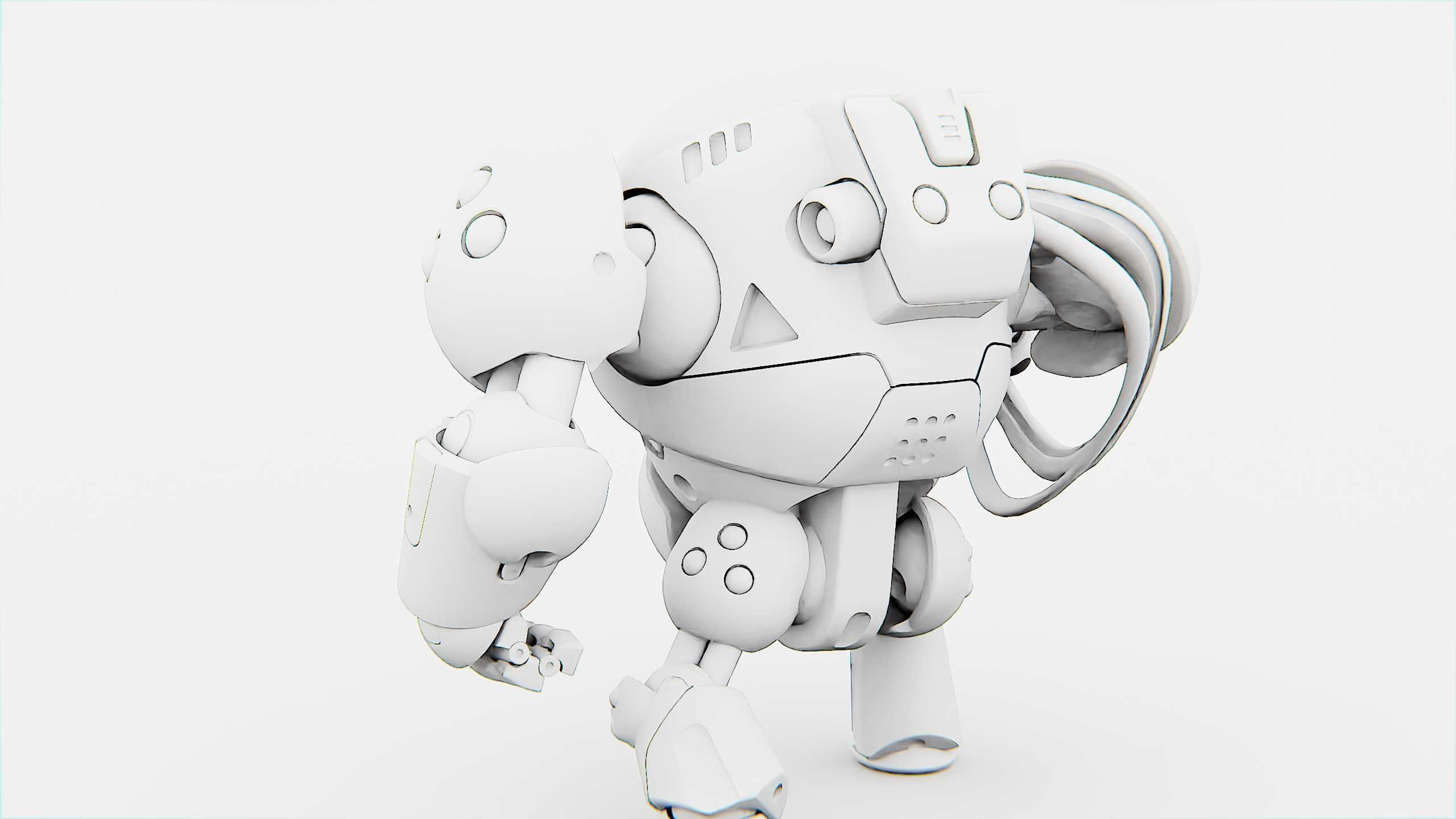 MILITARY BOT SF-500 Rigged for Unreal Engine - Unity - MIXAMO  3D model_33