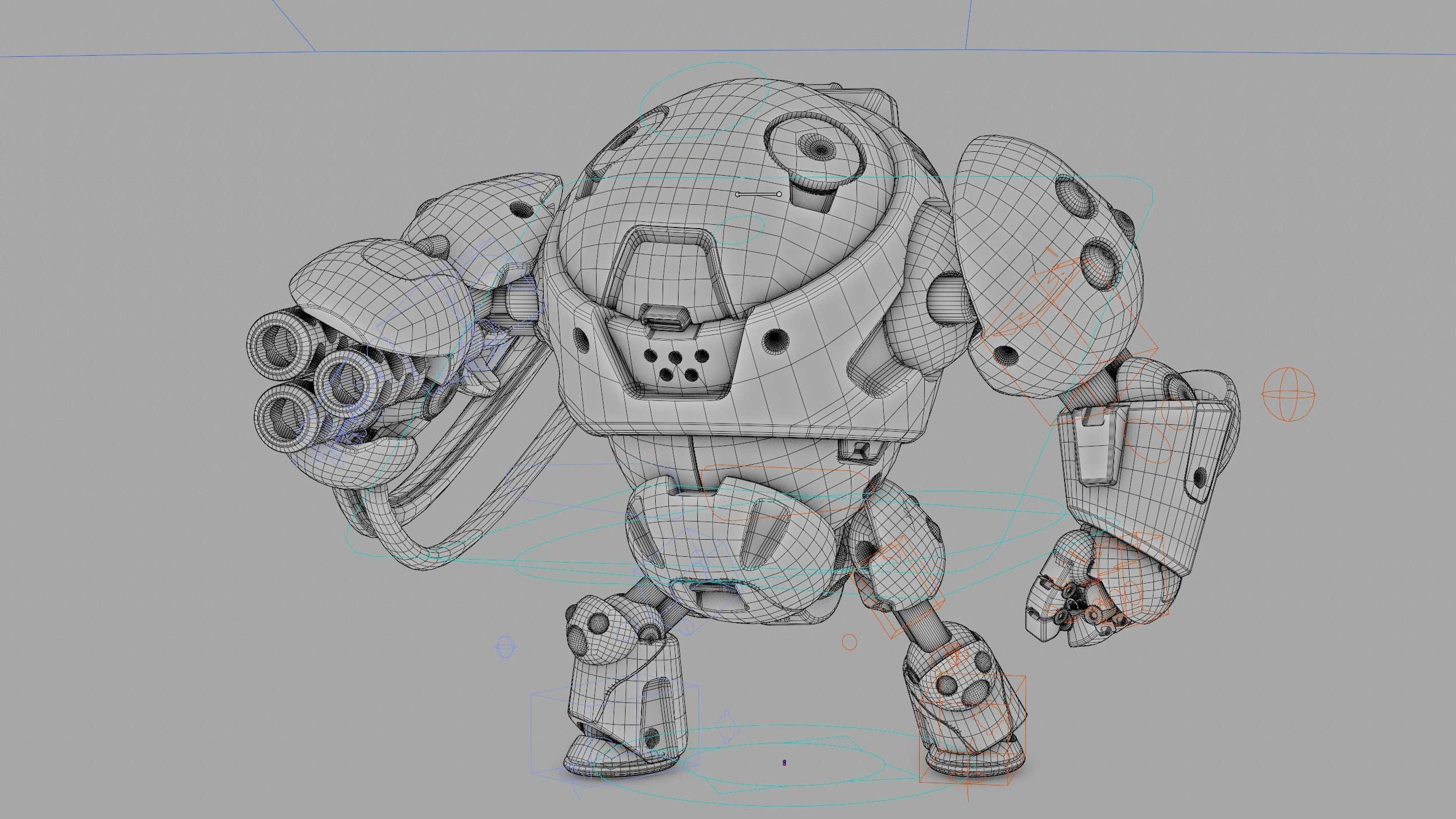 MILITARY BOT SF-500 Rigged for Unreal Engine - Unity - MIXAMO  3D model_40