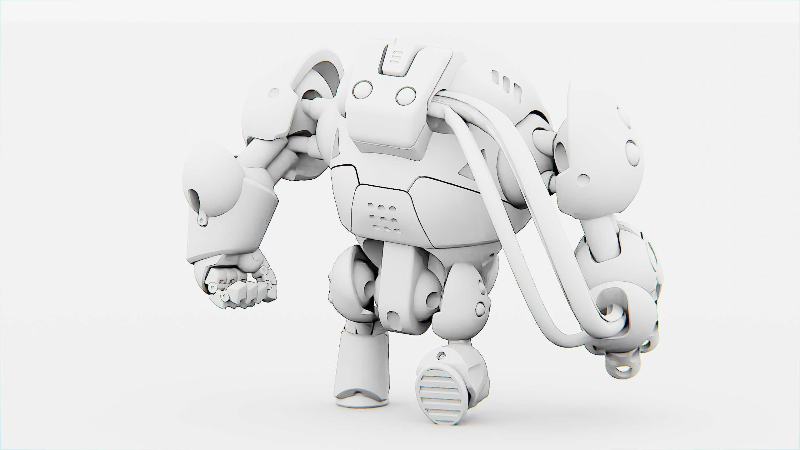 MILITARY BOT SF-500 Rigged for Unreal Engine - Unity - MIXAMO  3D model_36