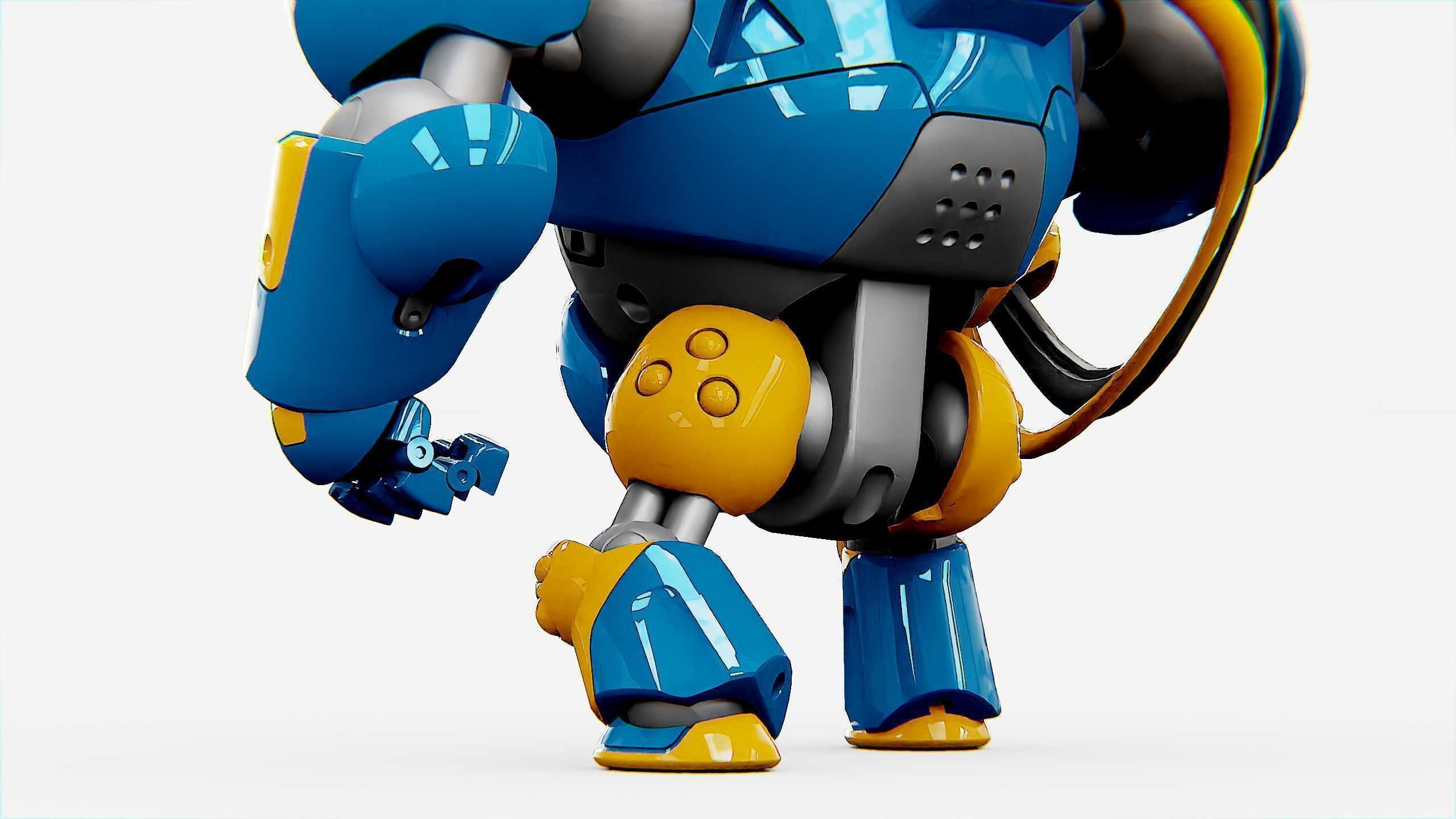 MILITARY BOT SF-500 Rigged for Unreal Engine - Unity - MIXAMO  3D model_23