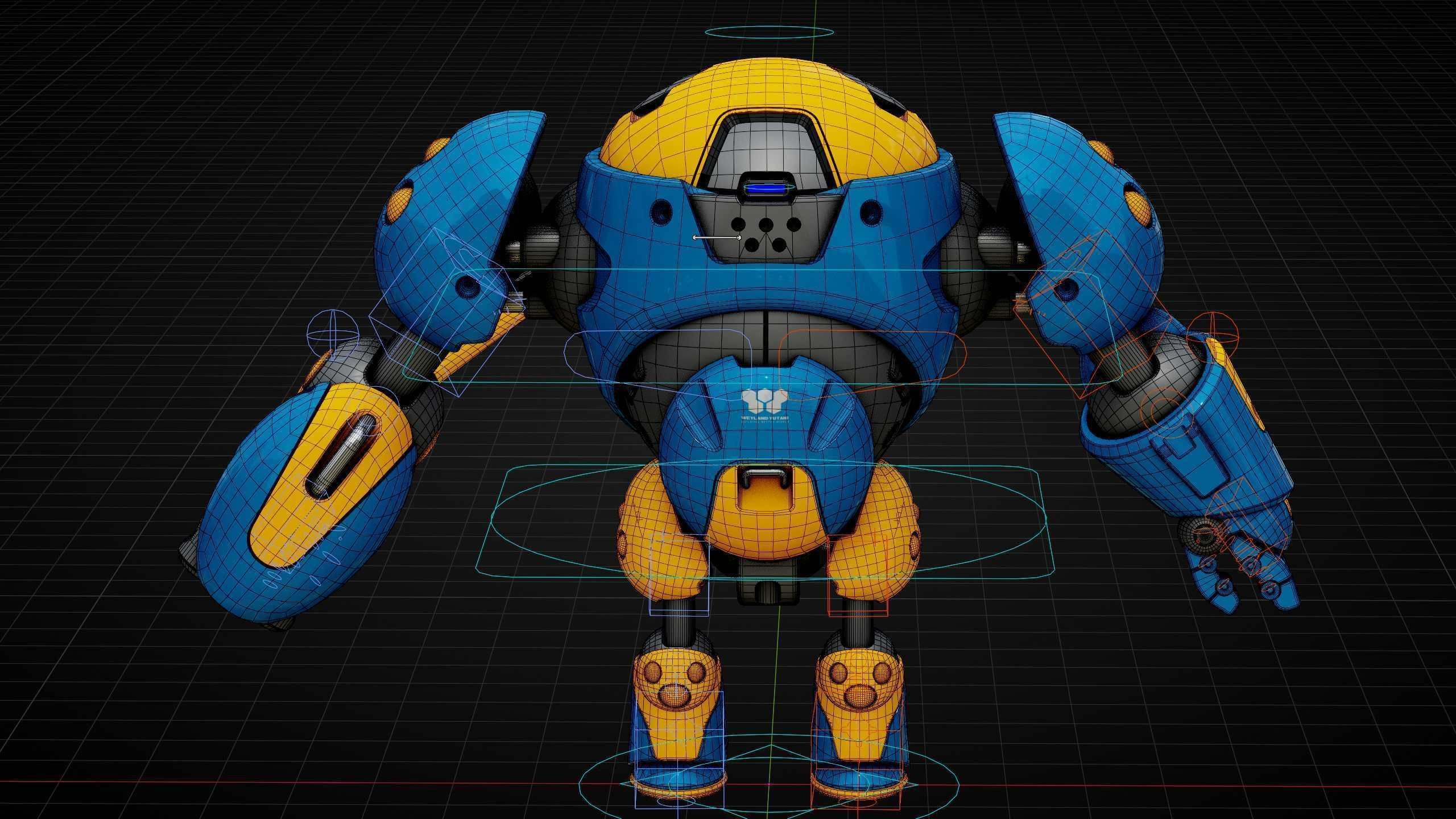 MILITARY BOT SF-500 Rigged for Unreal Engine - Unity - MIXAMO  3D model_39