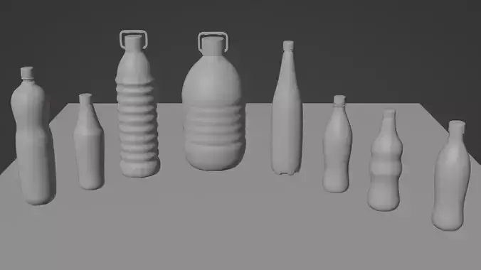 Pack of 8 bottle types 