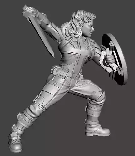 captain carter 3d printing stl ready model 