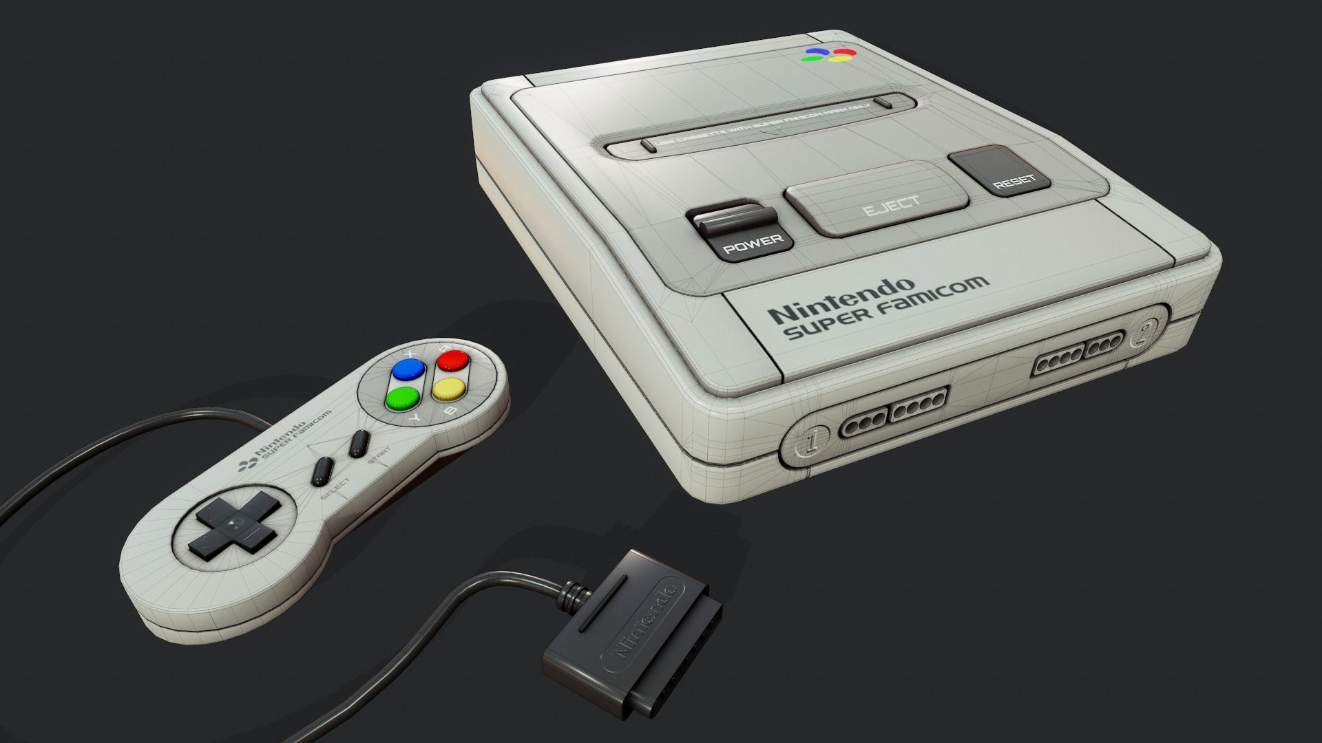 Game Console - Tutorial Included 3D model_3