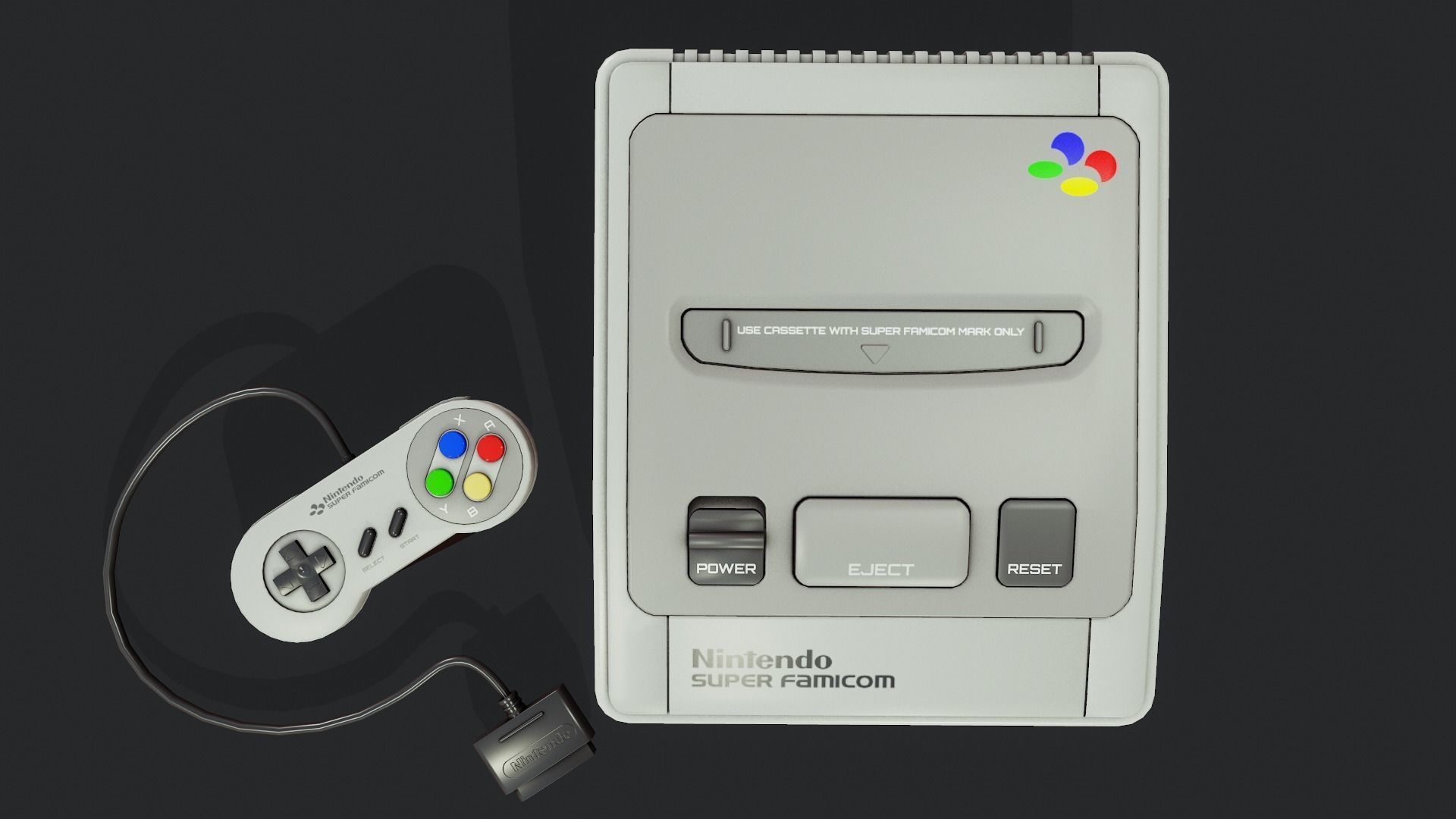 Game Console - Tutorial Included 3D model_14