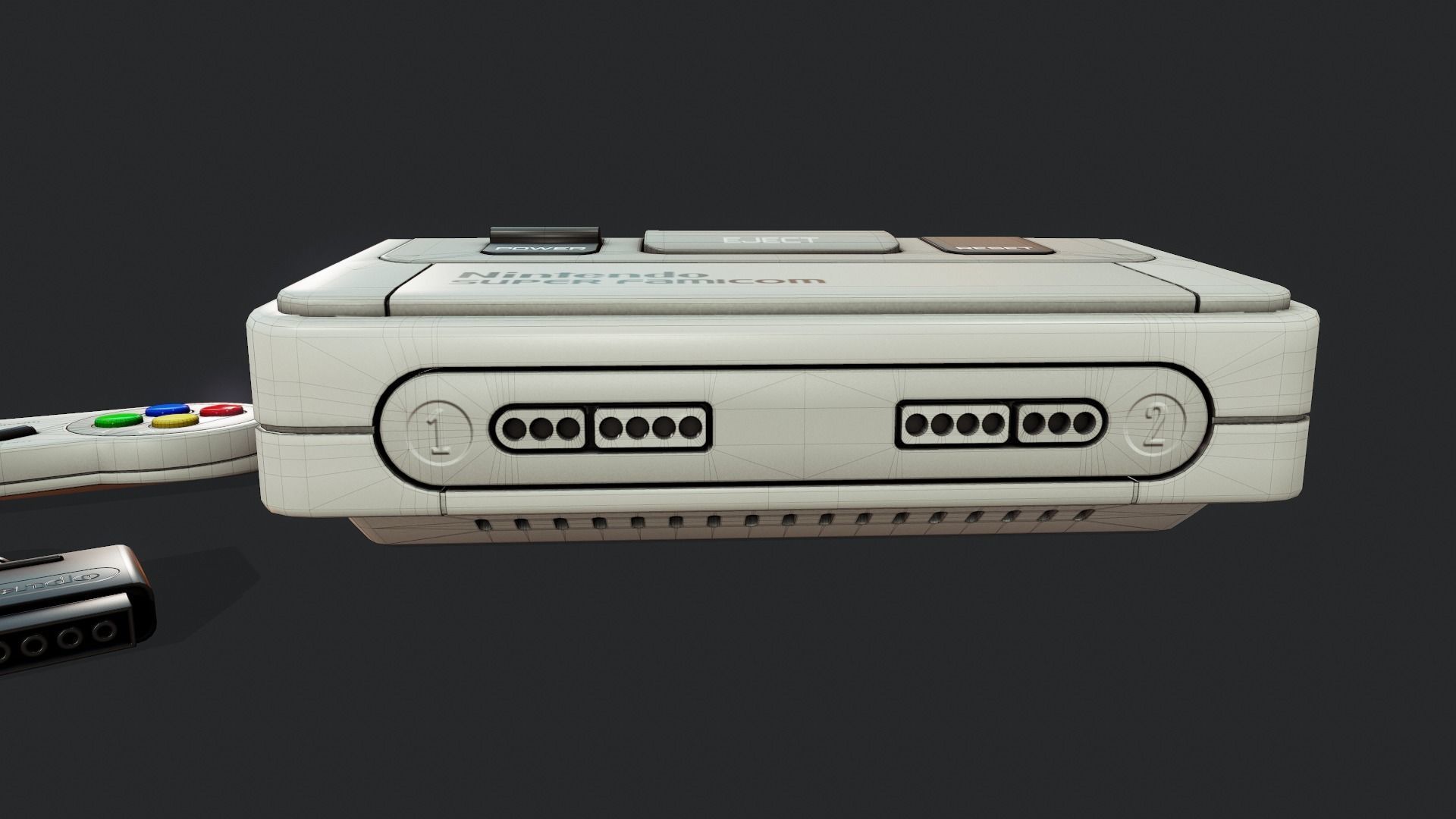 Game Console - Tutorial Included 3D model_7