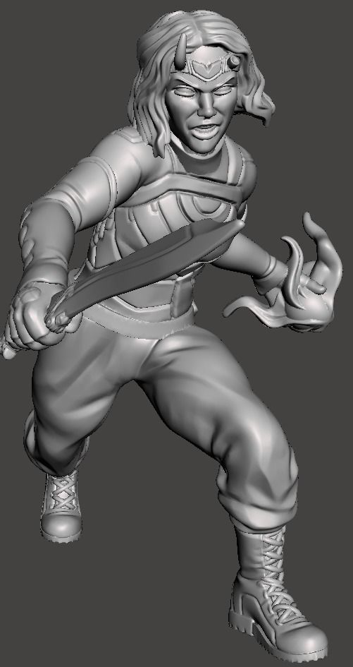 chaos goddess 3d printing STL model ready 3D print model_2