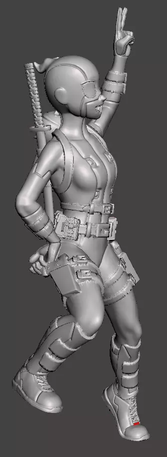 Fan Girl 3d printing ready STL model  3D print model_0