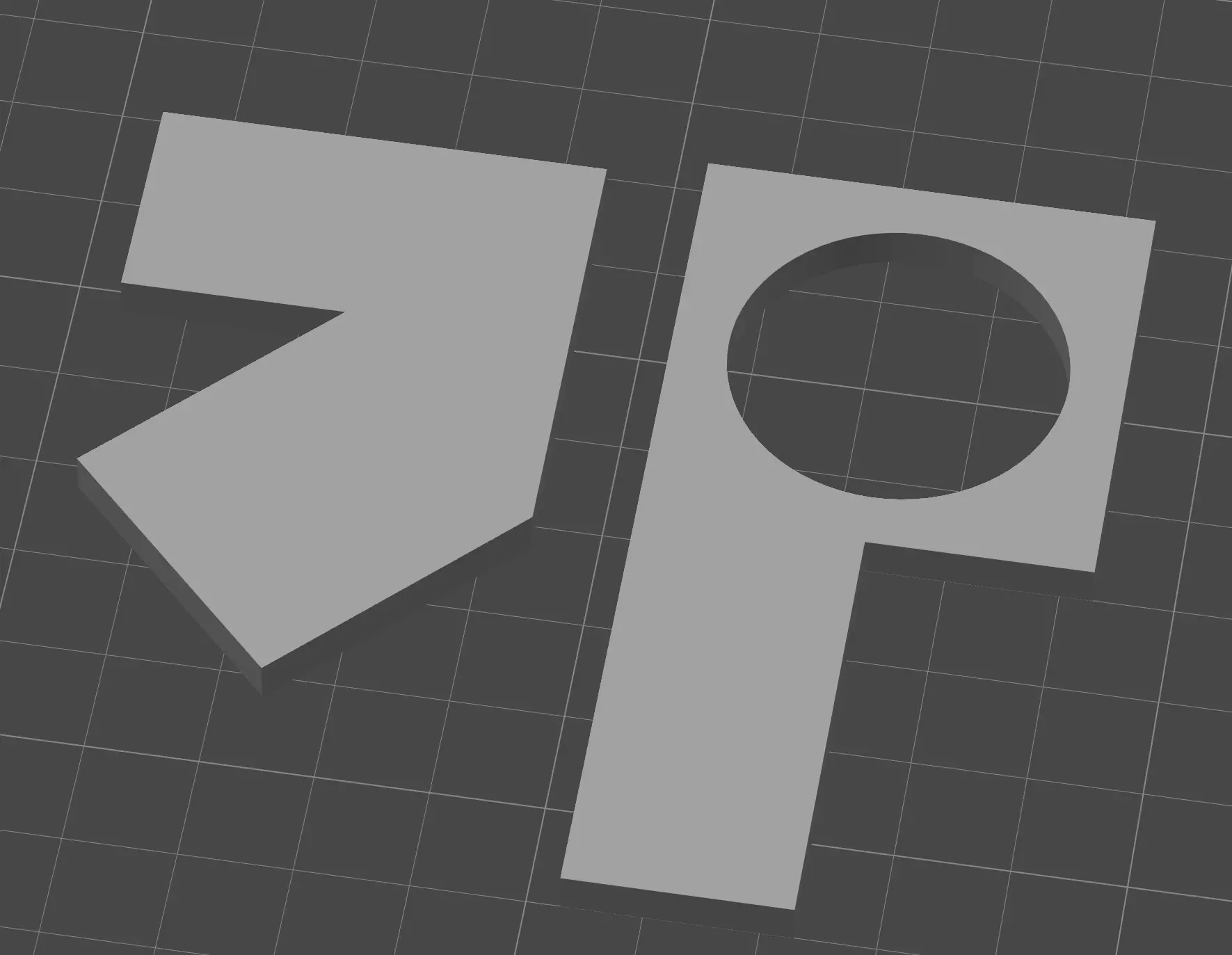 Simple 2 piece puzzle 3D print model