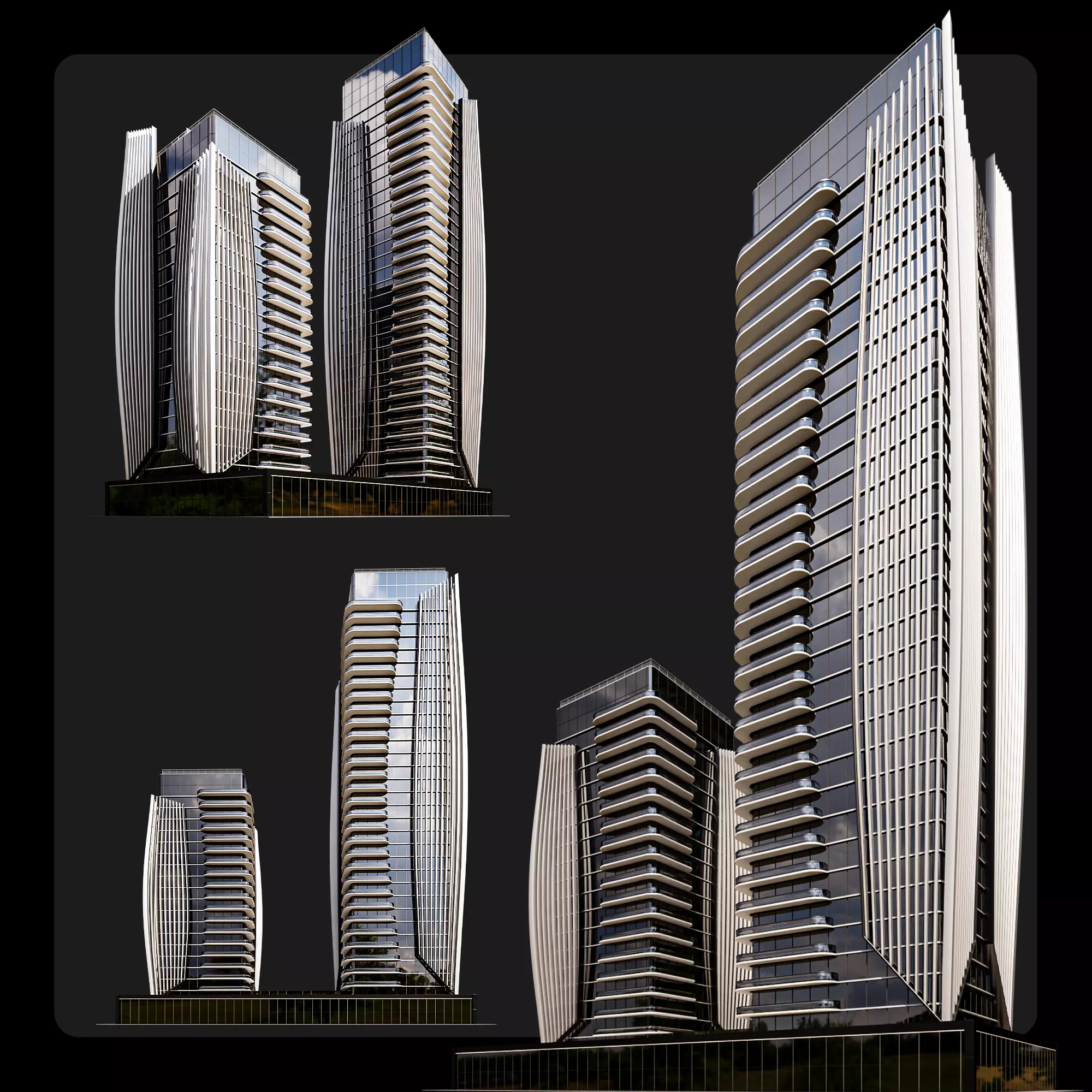 15 High-Rise Building 3D model