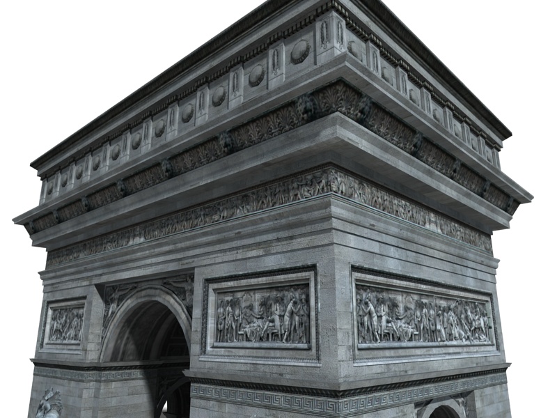 Arch of Triumph Low-poly 3D model_2