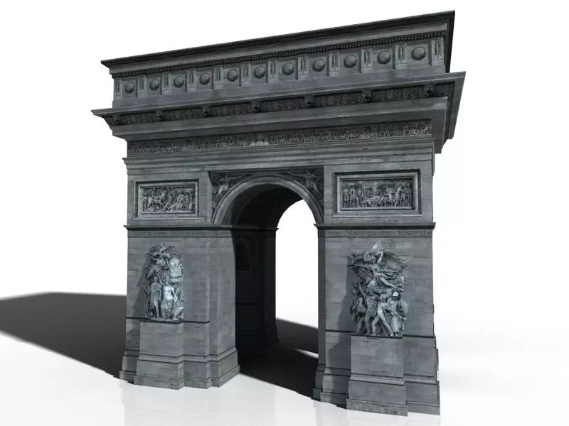 Arch of Triumph Low-poly 3D model_0
