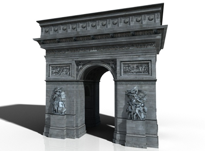 Arch of Triumph Low-poly 3D model