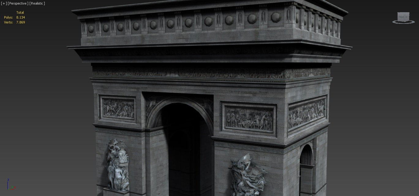 Arch of Triumph Low-poly 3D model_6