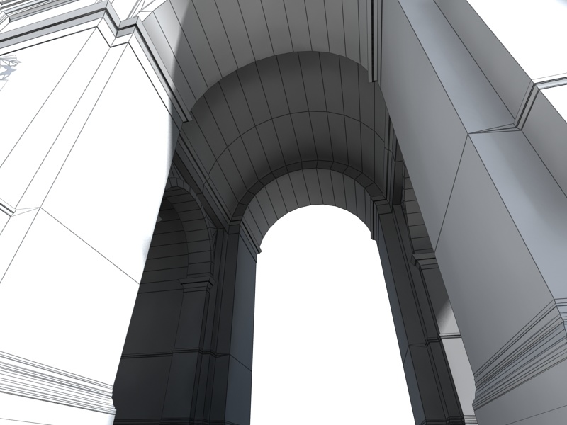 Arch of Triumph Low-poly 3D model_9