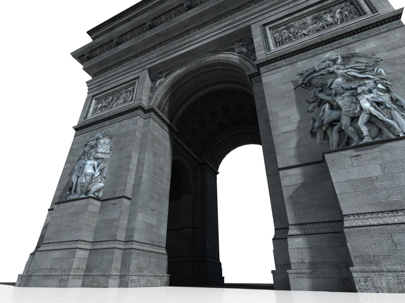 Arch of Triumph Low-poly 3D model_3