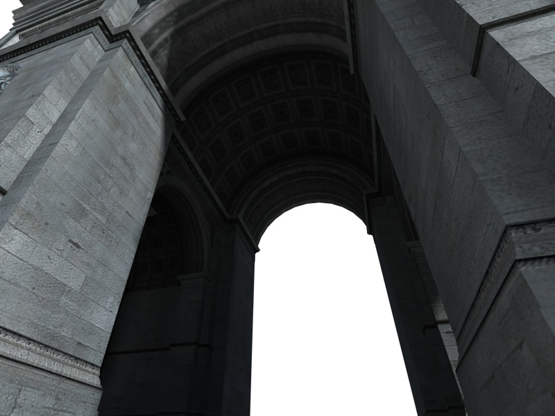 Arch of Triumph Low-poly 3D model_5