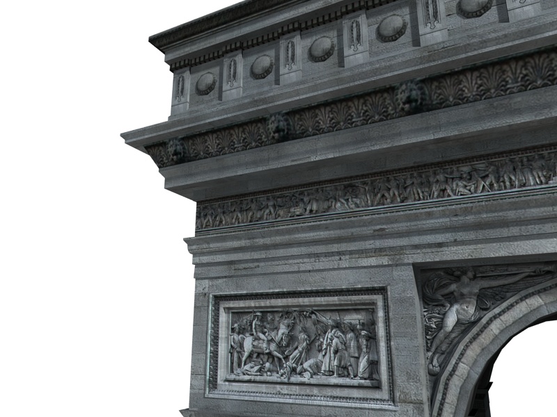 Arch of Triumph Low-poly 3D model_1
