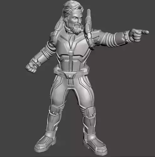 Hank Pym without mask STL 3d printing Model 