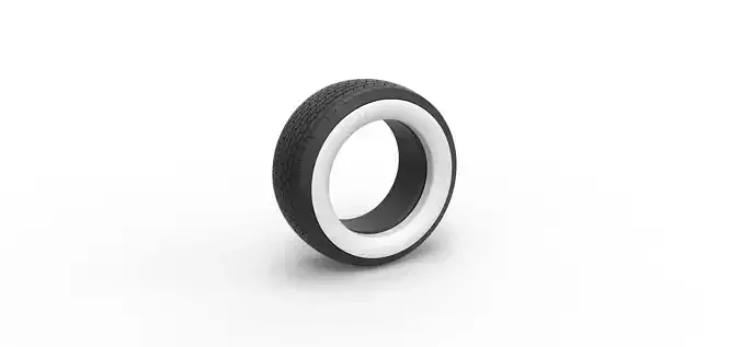 Whitewall Tire of Dirt Modified stock car Scale 1 to 25