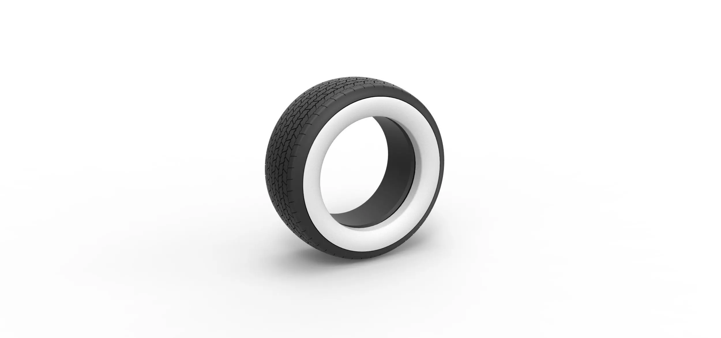 Whitewall Tire of Dirt Modified stock car Scale 1 to 25 3D print model