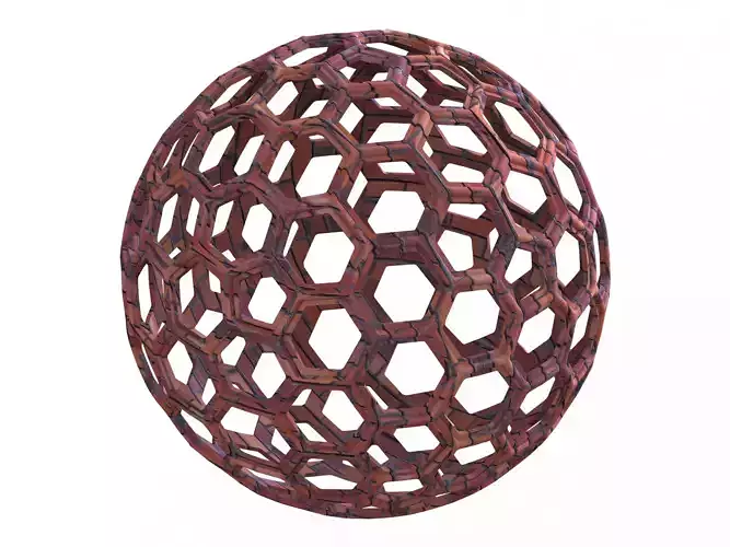 Wireframe Shape Geometric Honeycomb Sphere 3D print model