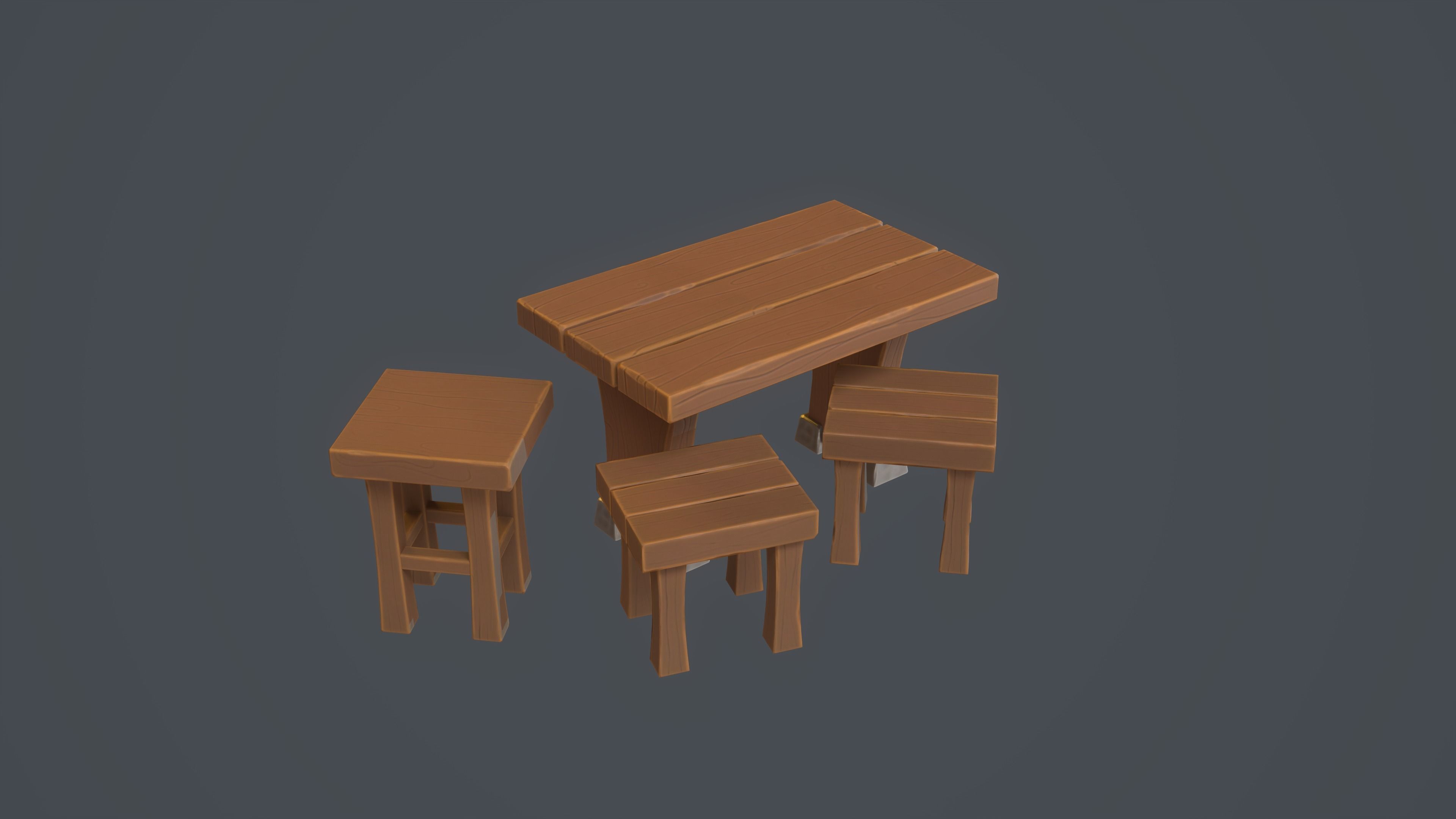 Stylized interior Modular   Low-poly 3D model_4