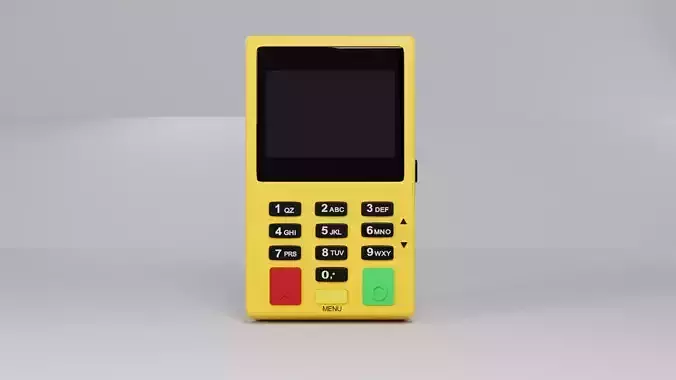 CARD MACHINE MODERNINHA PRO Low-poly 3D model Low-poly 3D model