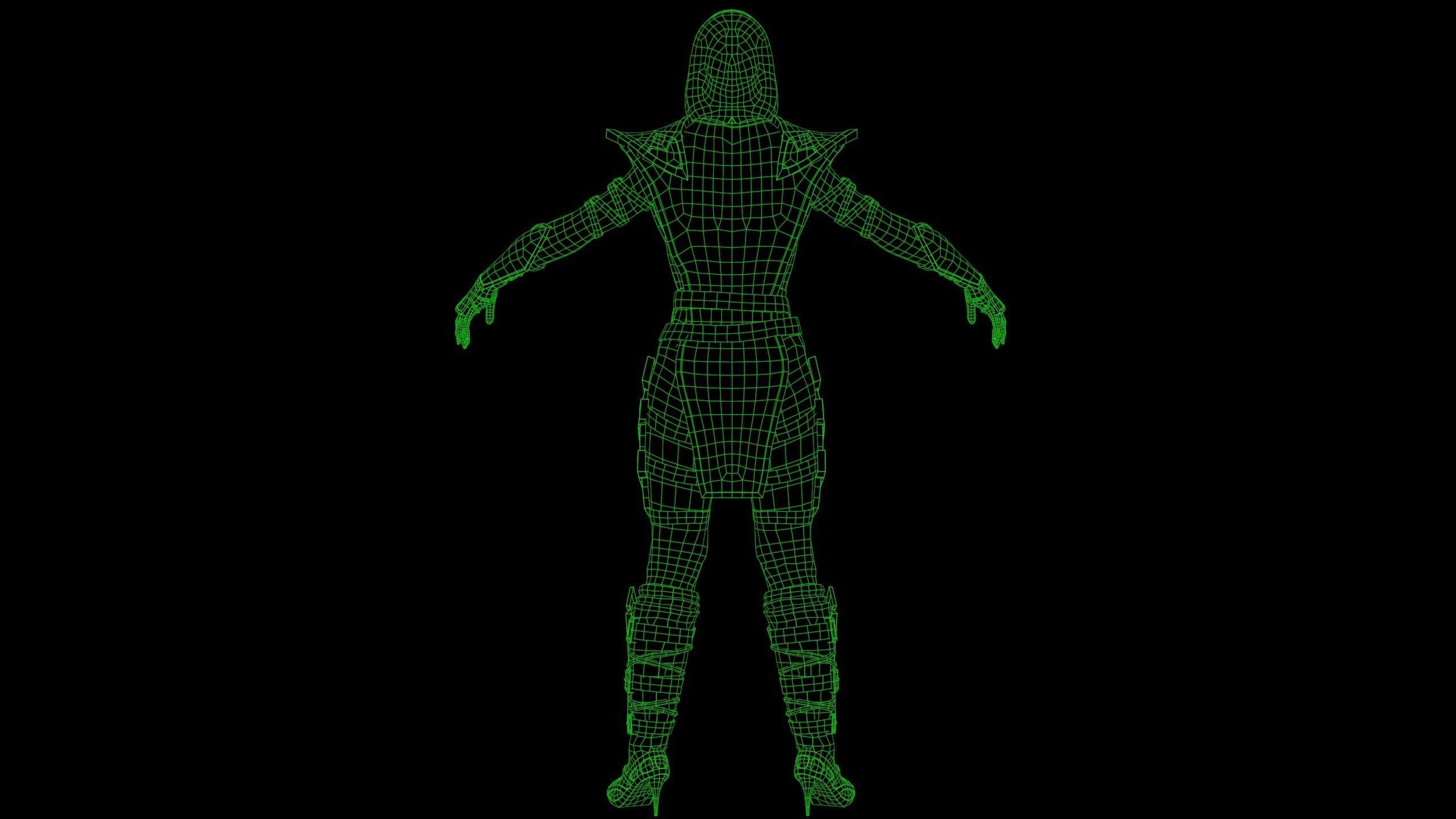 Scorpion Girl Low-poly 3D model_7