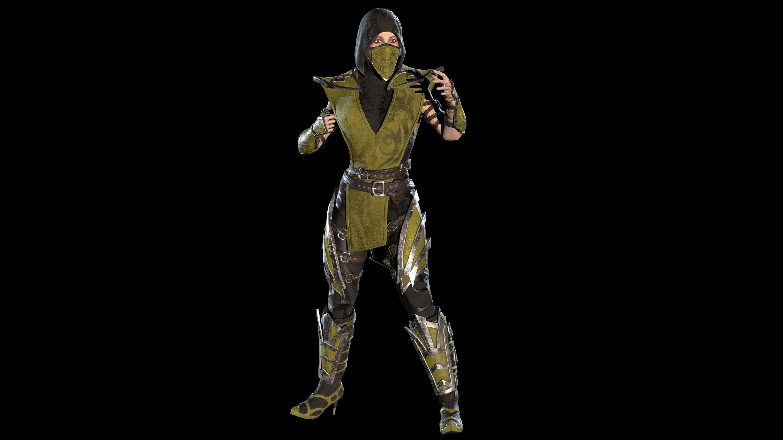 Scorpion Girl Low-poly 3D model_30