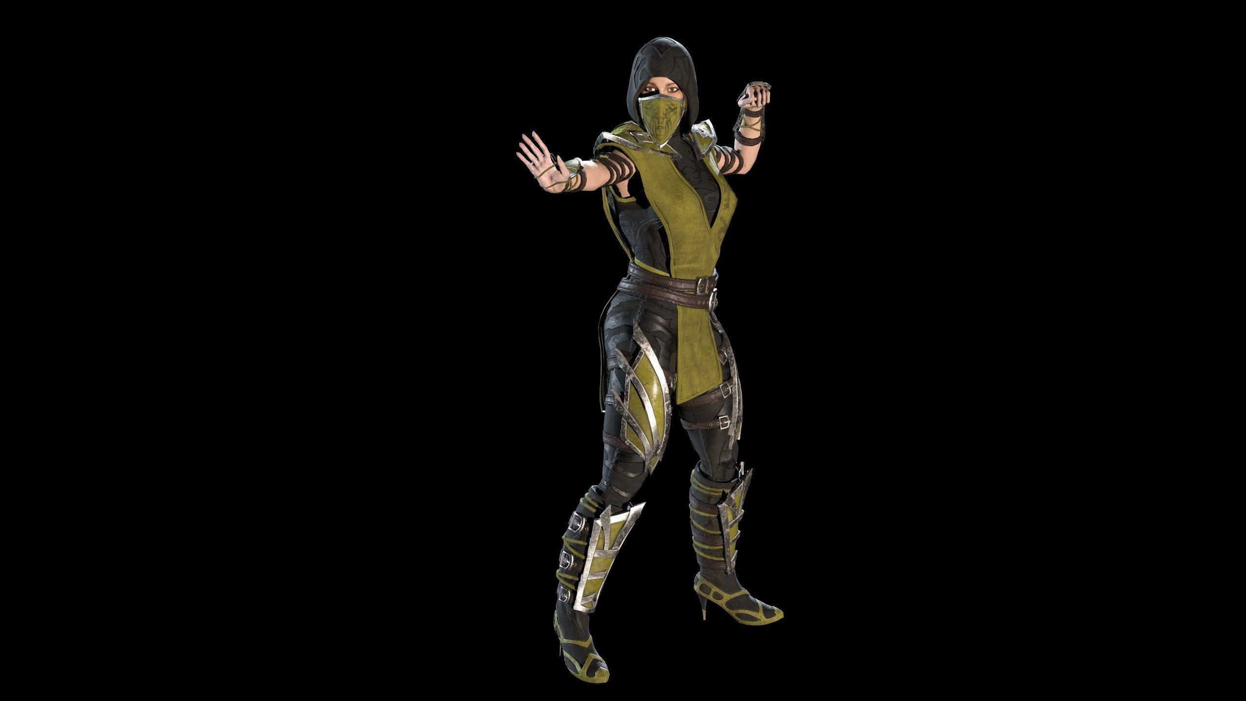 Scorpion Girl Low-poly 3D model_13