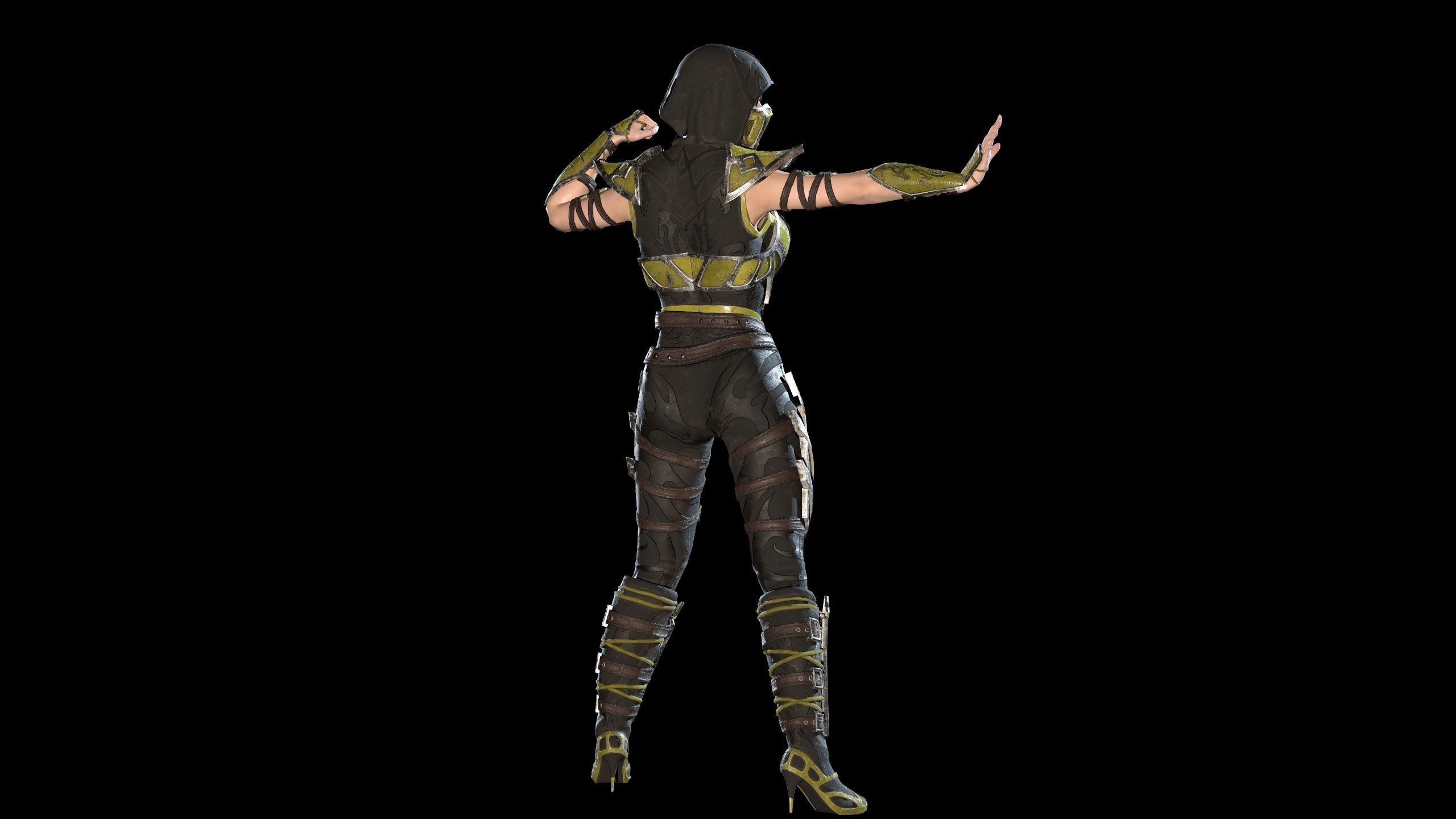 Scorpion Girl Low-poly 3D model_18