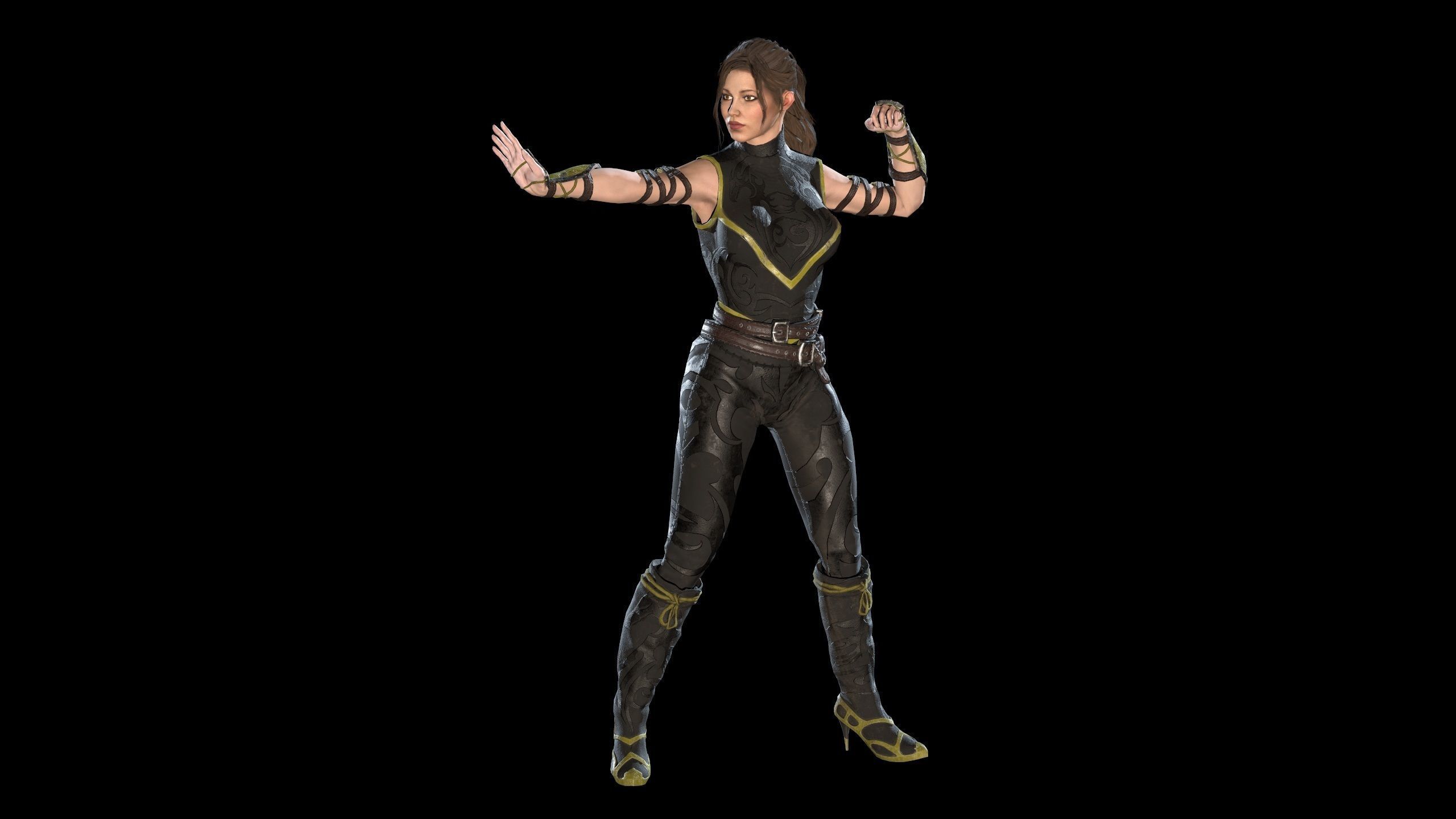 Scorpion Girl Low-poly 3D model_16