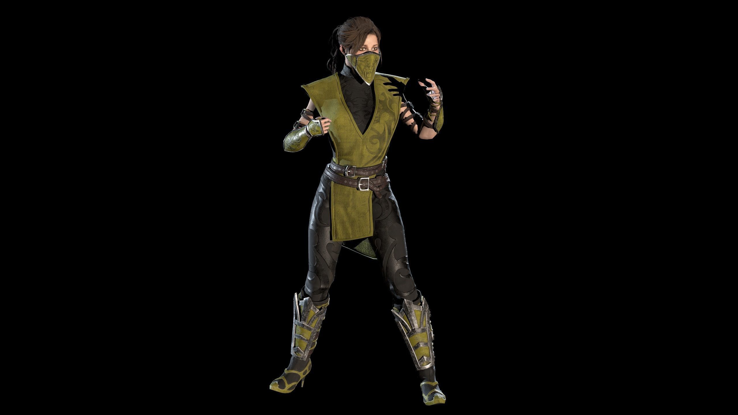 Scorpion Girl Low-poly 3D model_33