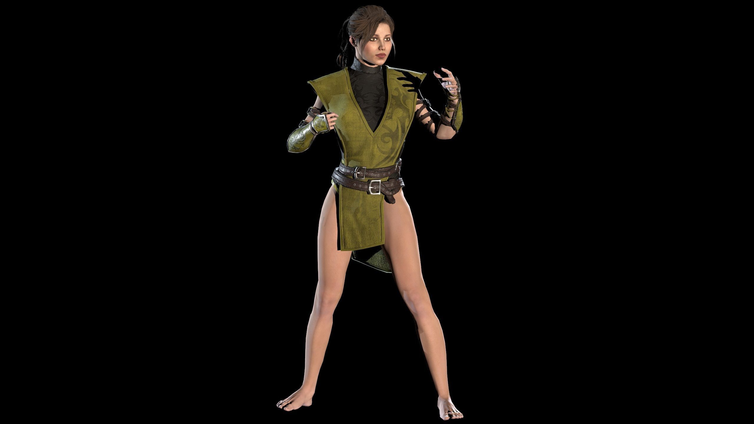 Scorpion Girl Low-poly 3D model_41