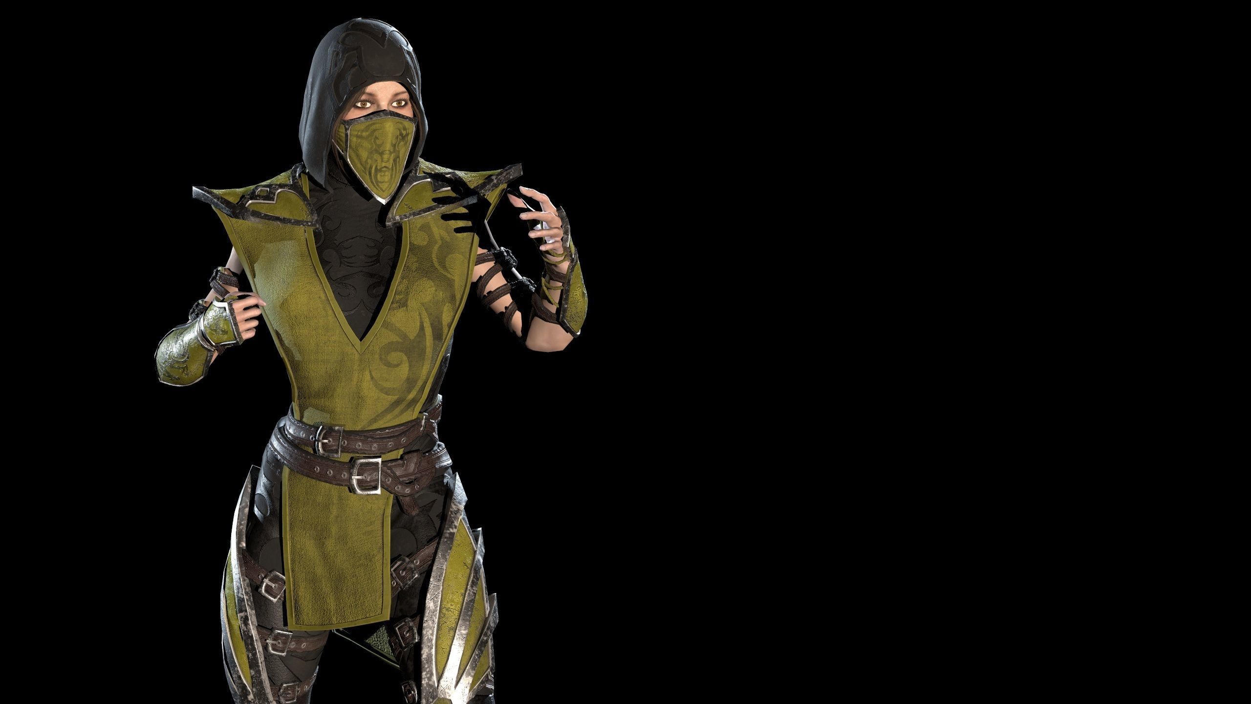 Scorpion Girl Low-poly 3D model_29