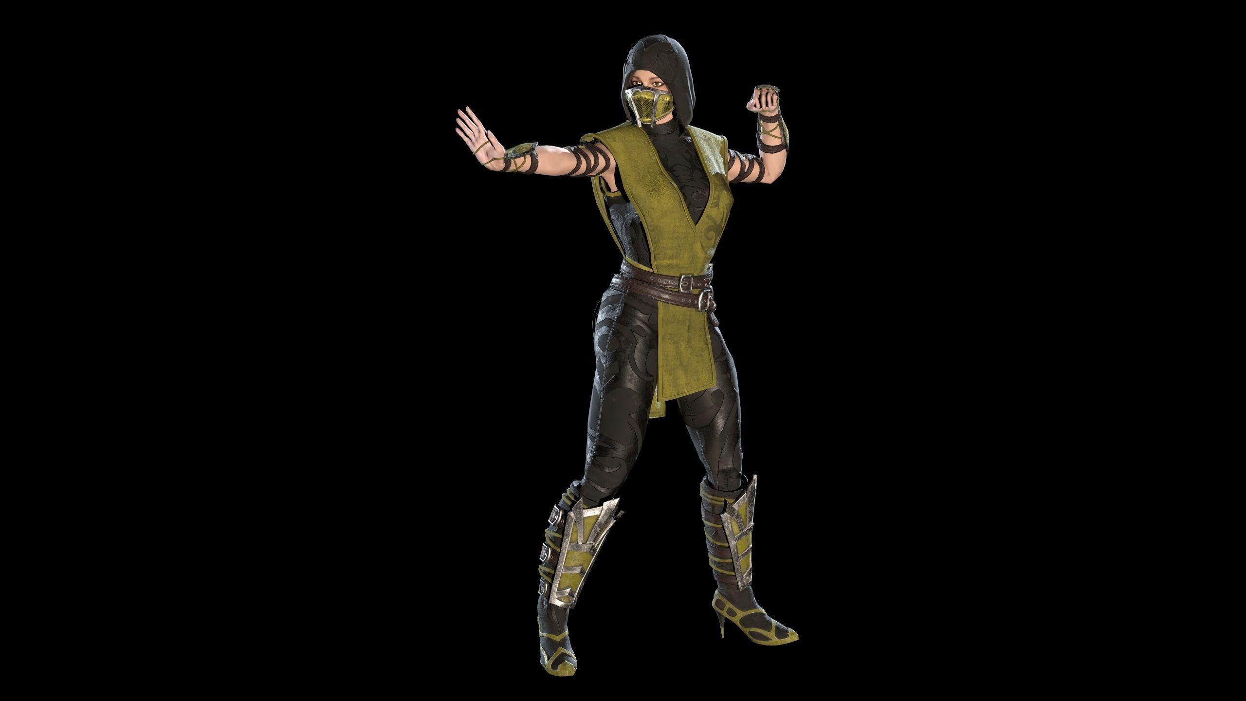 Scorpion Girl Low-poly 3D model_14