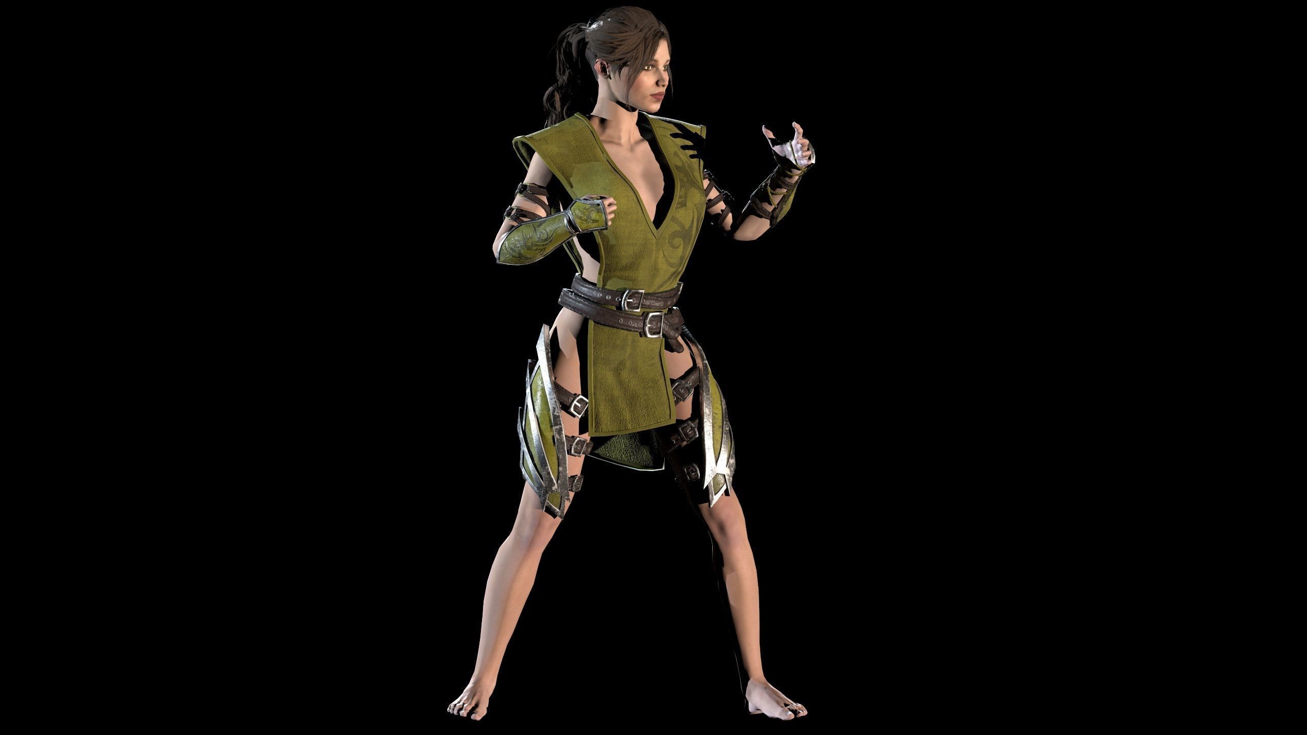 Scorpion Girl Low-poly 3D model_42