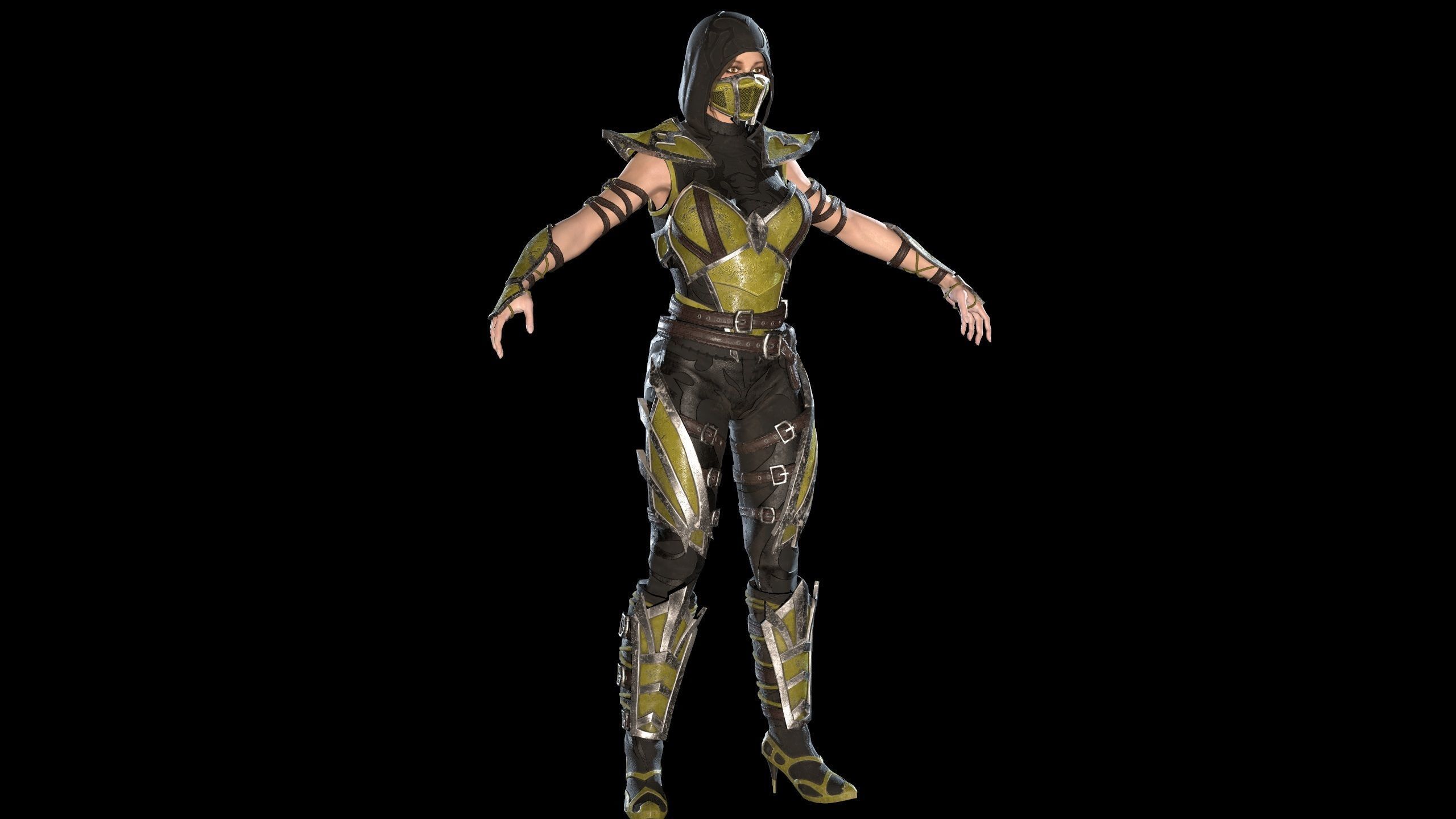 Scorpion Girl Low-poly 3D model_23