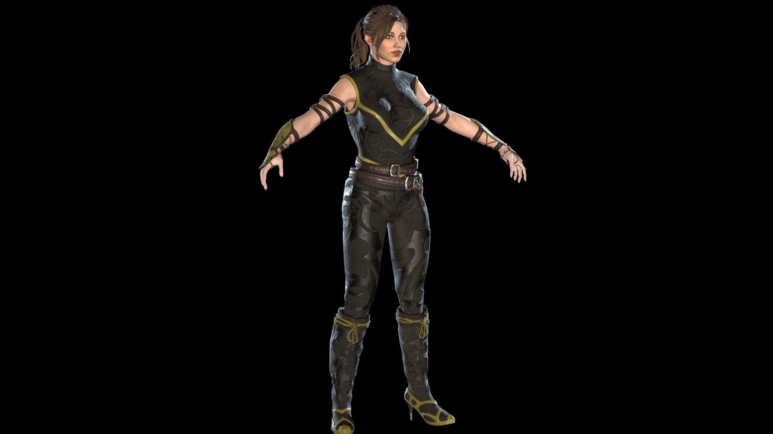 Scorpion Girl Low-poly 3D model_27