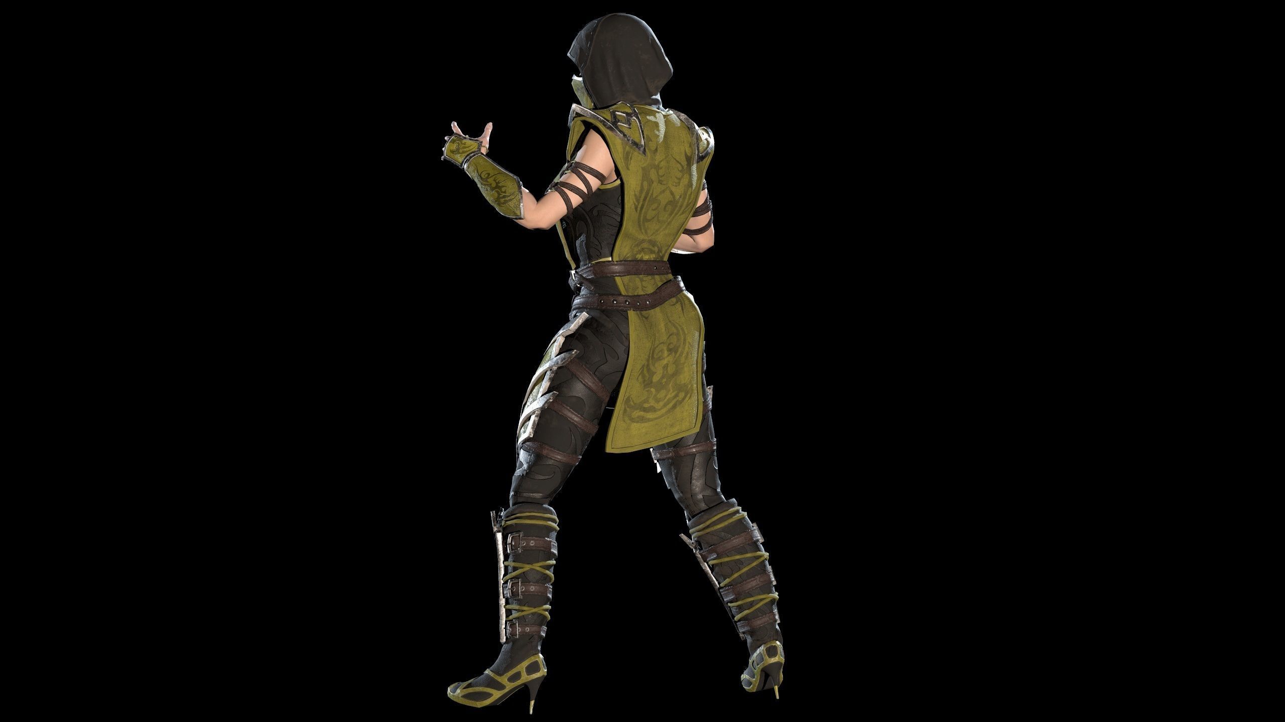 Scorpion Girl Low-poly 3D model_32